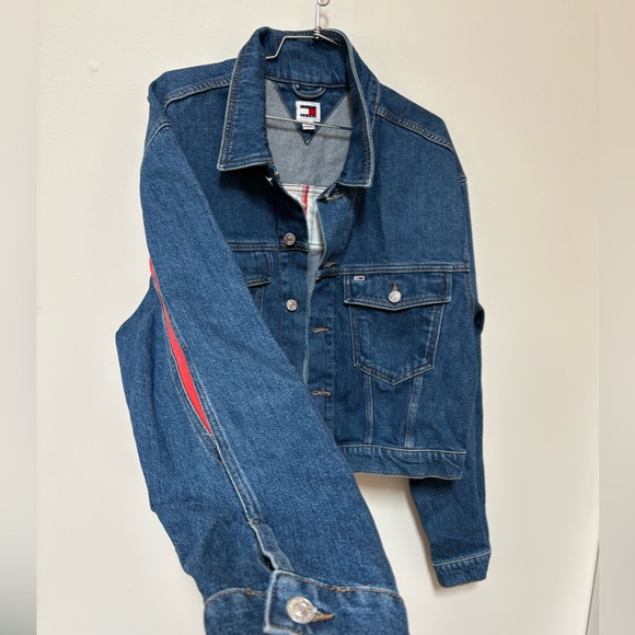 NWOT Tommy Hilfiger Tommy Jeans Claire Cropped Denim Jacket Size XL - Picture 8 of 13